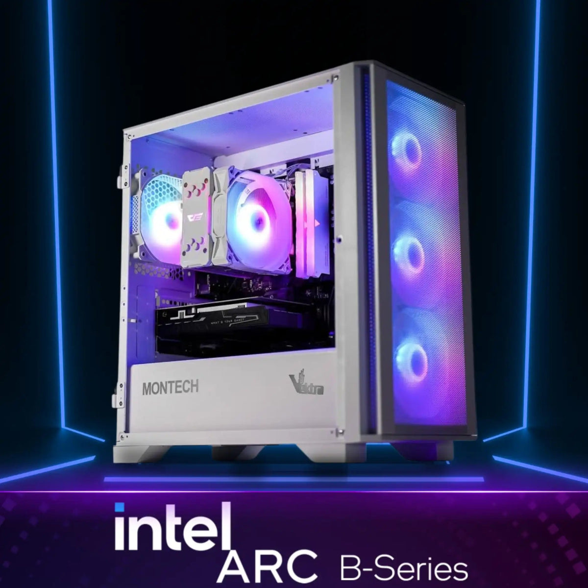 Vektra RDY Air 100 White Intel Arc B570 Series Gaming PC - Vektra Computers LLC Vektra RDY Air 100 White Intel Arc B570 Series Gaming PC - Vektra Computers LLC
